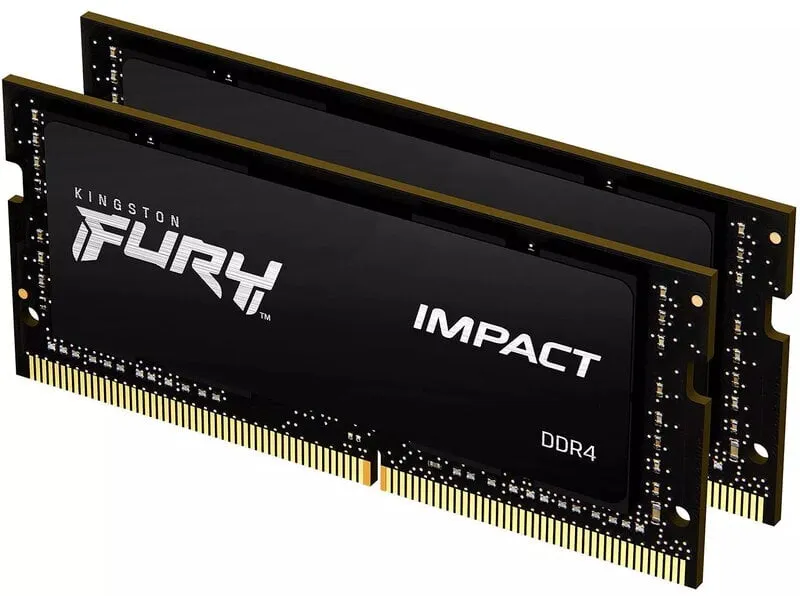 Alternativ bild 0 för Kingston FURY Impact - DDR4 - sats - 64 GB: 2 x 32 GB - SO DIMM 260-pin - 3200 MHz / PC4-25600 - CL20 - 1.2 V - ej buffrad - icke ECC - svart