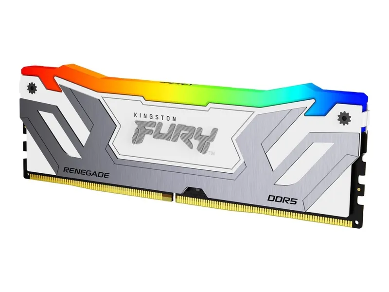 Alternativ bild 0 för Kingston FURY Renegade RGB DDR5-8400 - 24GB - CUDIMM för Intel - CL40 - Single Channel (1 pcs) - Intel XMP - Vit med RGB