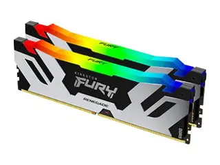 Produktfoto för Kingston FURY Renegade RGB - DDR5 - sats - 32 GB: 2 x 16 GB - DIMM 288-pin - 6400 MHz / PC5-51200 - CL32 - 1.1 V - ej buffrad - on-die ECC