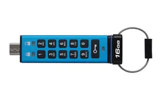 Produktfoto för Kingston Ironkey Keypad 200 16gb Usb 3.2 Gen 1 / Usb-c