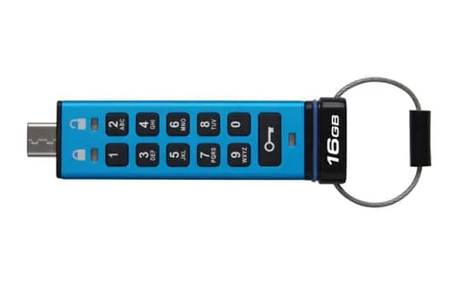 Alternativ bild 0 för Kingston Ironkey Keypad 200 16gb Usb 3.2 Gen 1 / Usb-c