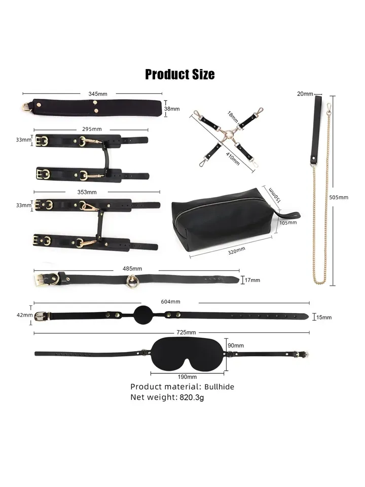Bild 2 för Kiotos BDSM Fancy Kit Black Bondage paket