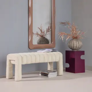 Produktfoto för Klädd Bänk Frex 110 cm - Natur