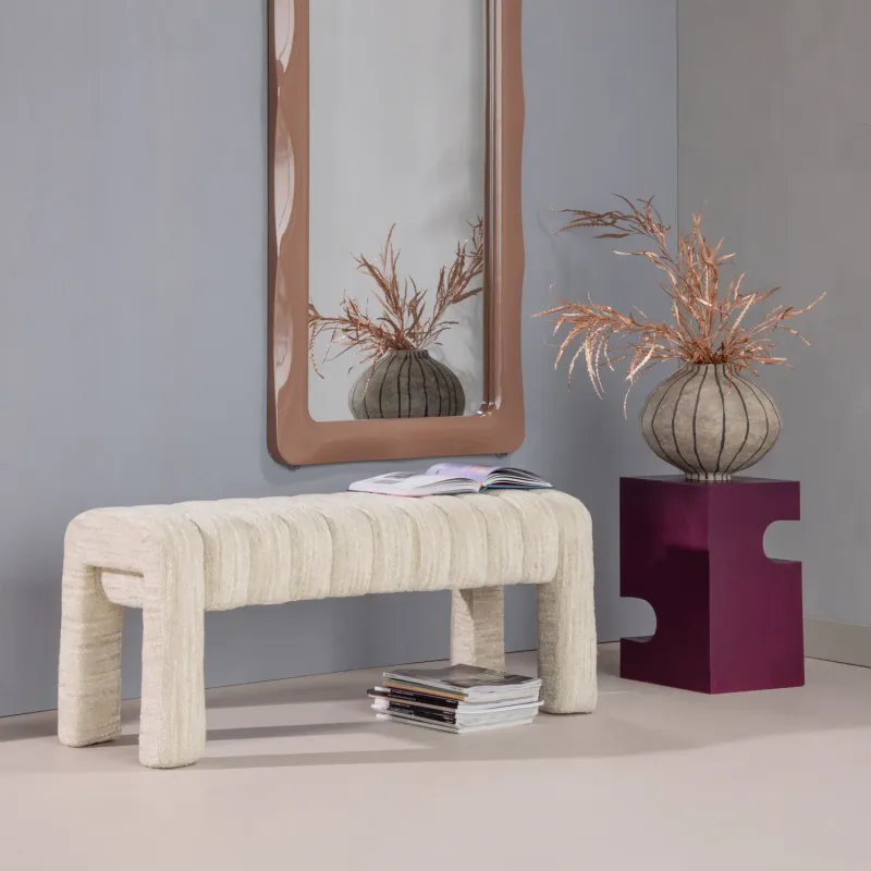 Bild 1 för Klädd Bänk Frex 110 cm - Natur