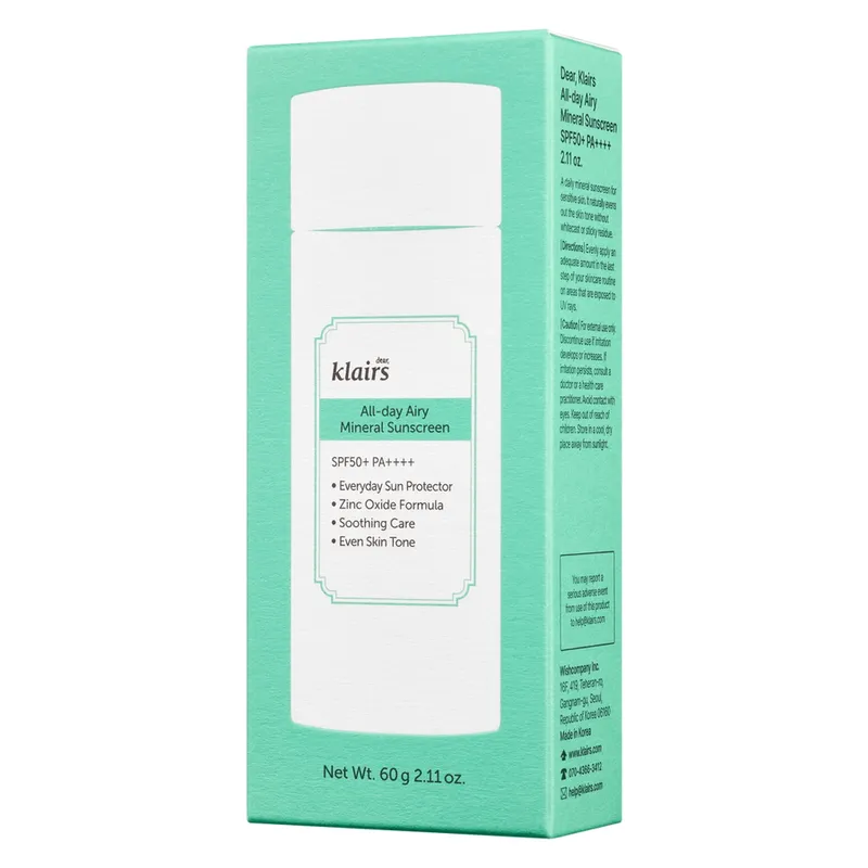 Bild 2 för Klairs All-day Airy Mineral Sunscreen 60 ml