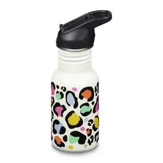 Produktfoto för Klean Kanteen Kid Classic Narrow Flip vattenflaska 355 ml, leopard print
