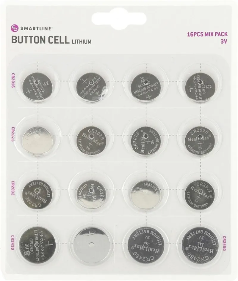 Alternativ bild 0 för Knappceller Mix Smartline 16-pack lithium (CR2016/CR2025/CR2032/CR2430/CR2450)