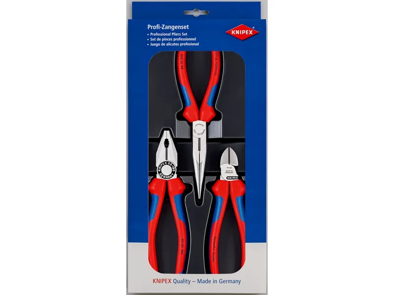 Alternativ bild 0 för Knipex 00 20 11, Tångset, Stål, Polypropylen (PP), Blå, Röd, 810 g