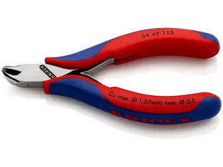 Produktfoto för Knipex 64 42 115, Ändavbitartång, Stål, Blå, Röd, 115 mm, 69 g