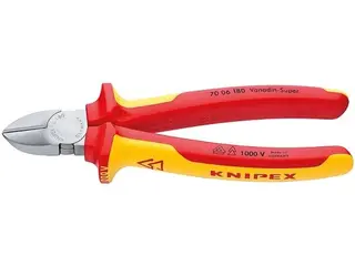 Produktfoto för Knipex 70 06 140, Avbitartång, Kromvanadinstål, Plast, Orange, Röd, 140 mm, 160 g