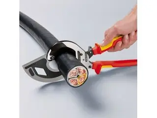 Produktfoto för KNIPEX Kabelsaxar, (spärrmekanism, treväxlad)