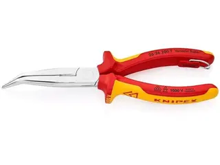 Produktfoto för KNIPEX Tänger med flata, runda käftar och skär, (Typ storknäbb)