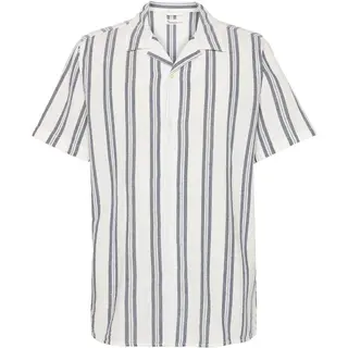 Produktfoto för KnowledgeCotton Apparel Box Sl Striped Cotton Shirt Blue Stripe