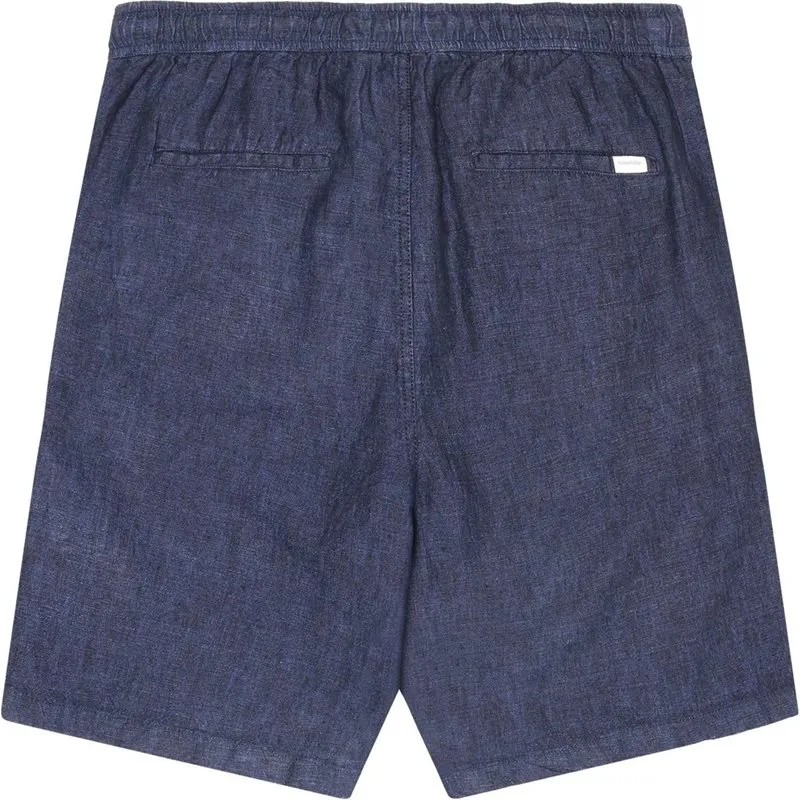 Bild 2 för KnowledgeCotton Apparel Fig Loose Linen Shorts Total Eclipse