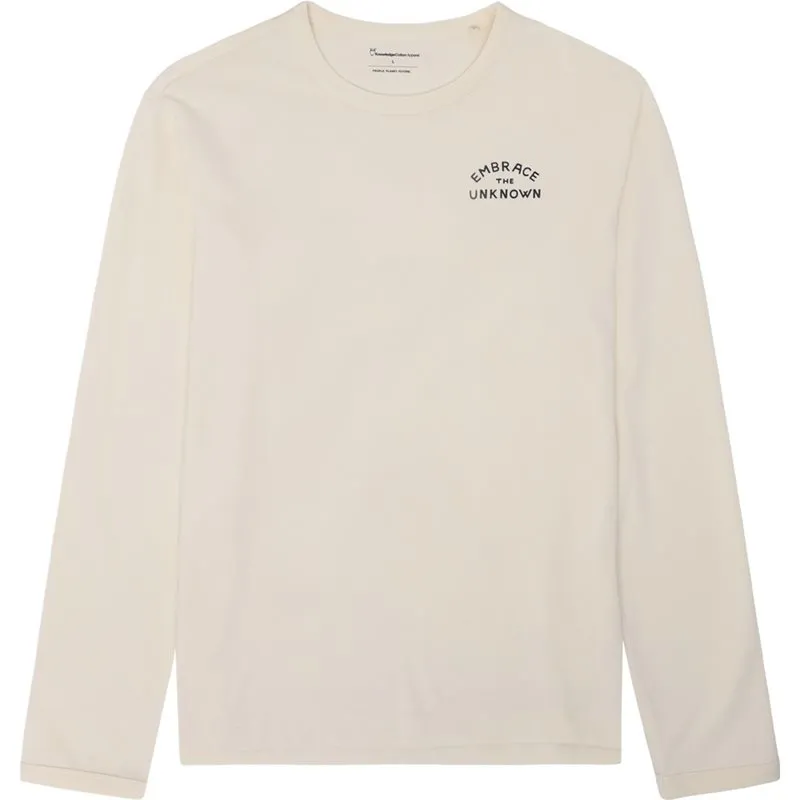 Bild 1 för KnowledgeCotton Apparel Organic Cotton Longsleeved T-shirt GOTS Egret Egret M