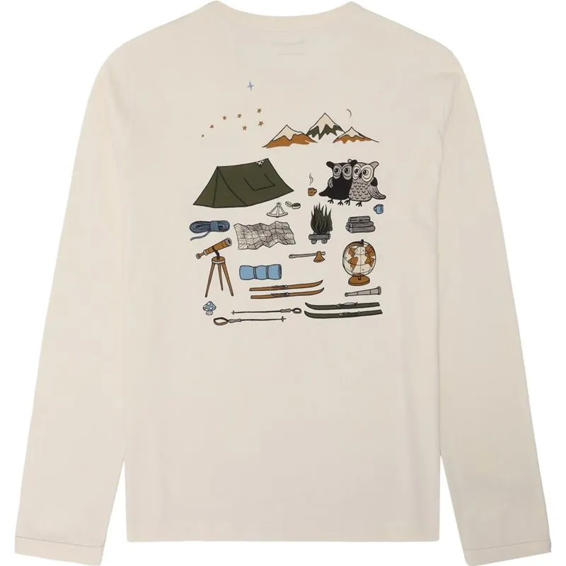 Bild 2 för KnowledgeCotton Apparel Organic Cotton Longsleeved T-shirt GOTS Egret Egret M