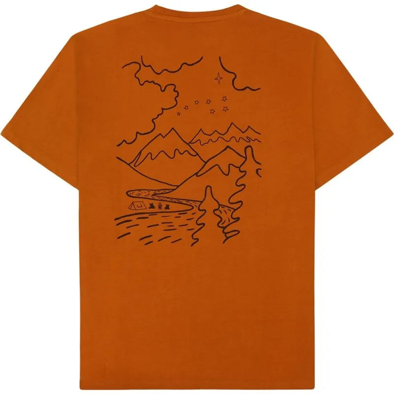 Bild 2 för KnowledgeCotton Apparel Regenerative Organic Cotton Back Print T Mocha Mocha S