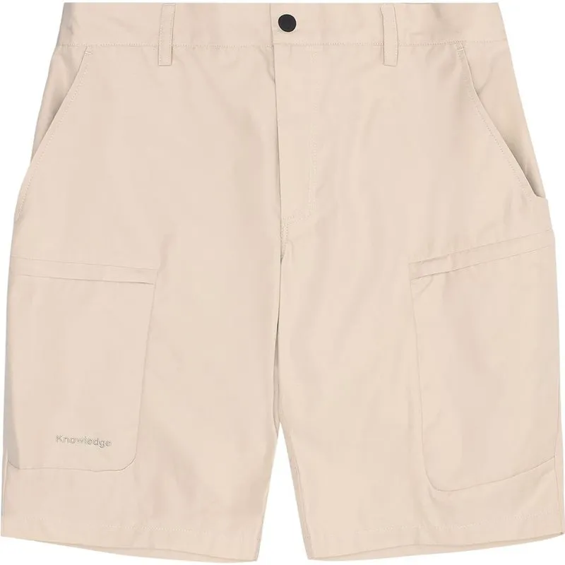 Bild 1 för KnowledgeCotton Apparel Vent Canvas 200 Classic Shorts Light Feather Gray