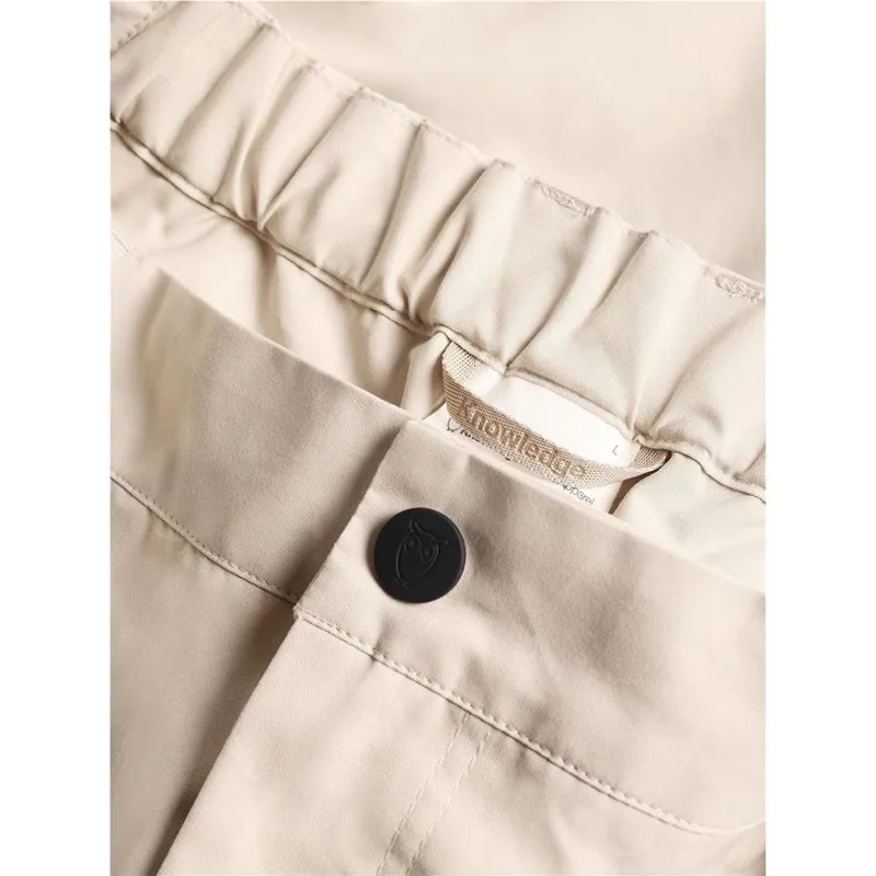 Bild 2 för KnowledgeCotton Apparel Vent Canvas 200 Classic Shorts Light Feather Gray