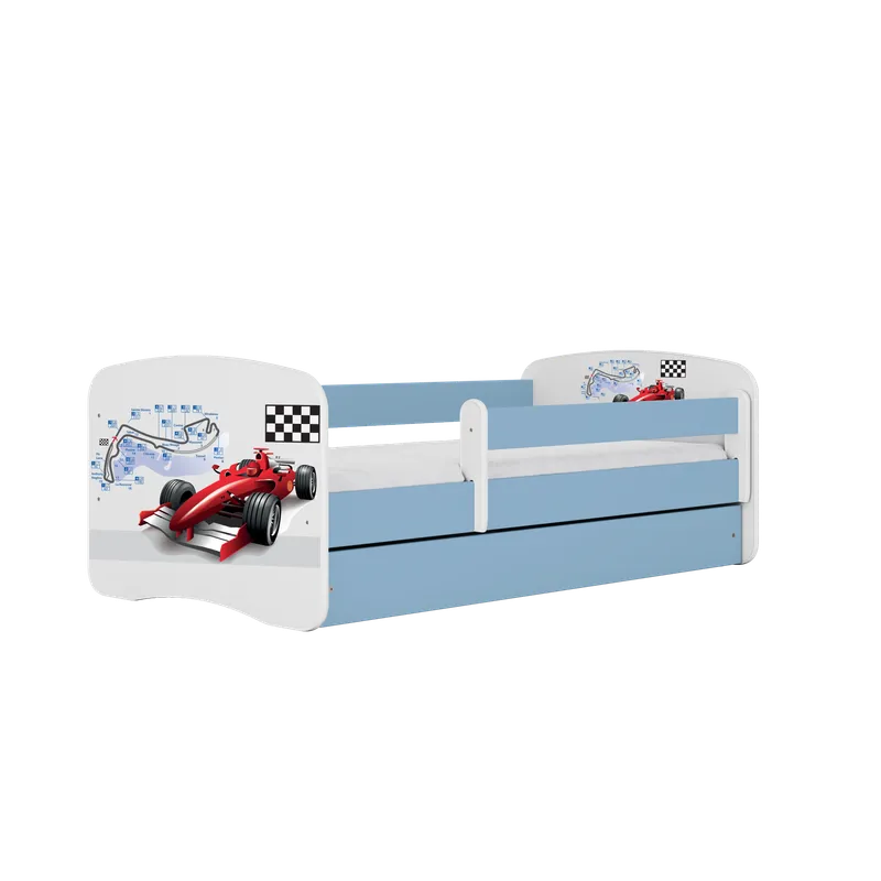 Alternativ bild 0 för Kocot Kids Barnsäng - Babydreams Blå - Formula One Med Låda Och Madrass 160x80 Cm