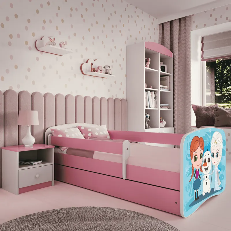 Alternativ bild 0 för Kocot Kids Barnsäng - Babydreams Rosa - Frozen Med Låda Och Madrass 180x80 Cm
