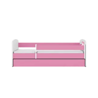 Produktfoto för Kocot Kids Barnsäng - Babydreams Rosa - Unicorn Med Låda Och Madrass 180x80 Cm
