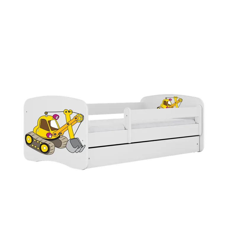 Alternativ bild 0 för Kocot Kids Barnsäng - Babydreams Vit - Digger Med Låda Och Madrass 180x80 Cm