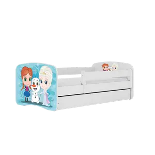 Produktfoto för Kocot Kids Barnsäng - Babydreams Vit - Frozen Med Låda Och Madrass 160x80 Cm