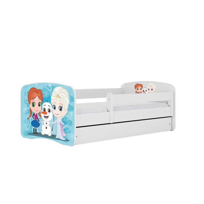 Alternativ bild 0 för Kocot Kids Barnsäng - Babydreams Vit - Frozen Med Låda Och Madrass 160x80 Cm