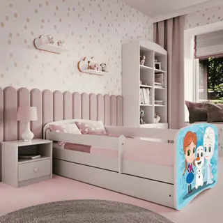 Produktfoto för Kocot Kids Barnsäng - Babydreams Vit - Frozen Med Låda Och Madrass 180x80 Cm