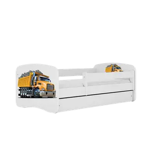 Produktfoto för Kocot Kids Barnsäng - Babydreams Vit - Truck Med Låda Och Madrass 180x80 Cm