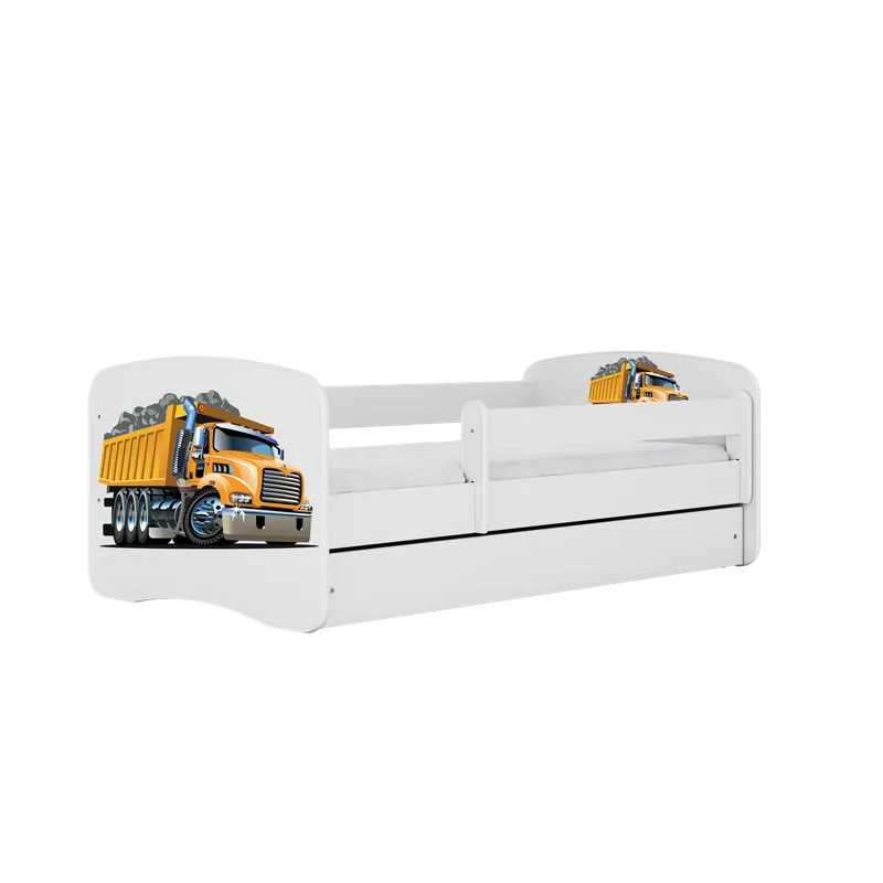 Alternativ bild 0 för Kocot Kids Barnsäng - Babydreams Vit - Truck Med Låda Och Madrass 180x80 Cm