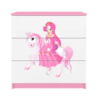 Produktfoto för Kocot Kids Byrå - Babydreams Rosa - Princess On Horse
