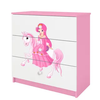 Produktfoto för Kocot Kids Byrå - Babydreams Rosa - Princess On Horse