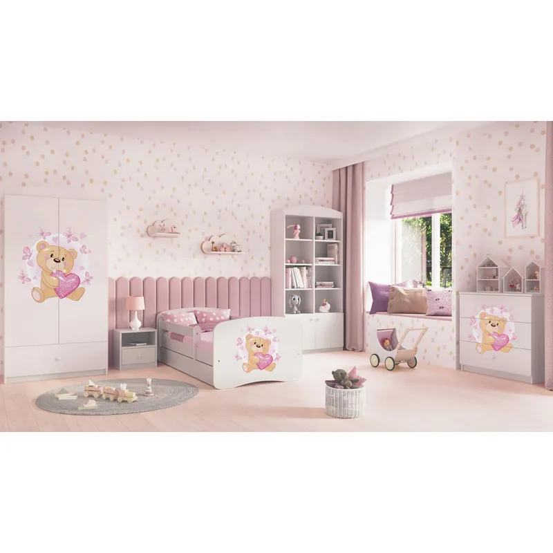 Bild 4 för Kocot Kids Byrå - Babydreams Vit - Bear With Butterflies
