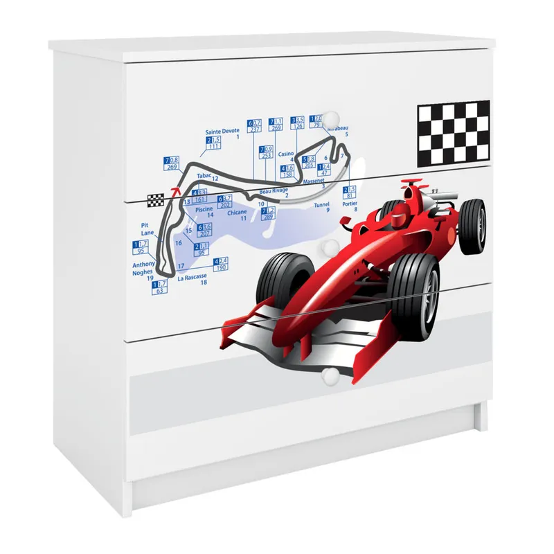 Bild 5 för Kocot Kids Byrå - Babydreams Vit - Formula One