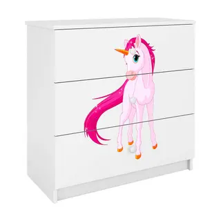 Produktfoto för Kocot Kids Byrå - Babydreams Vit - Unicorn
