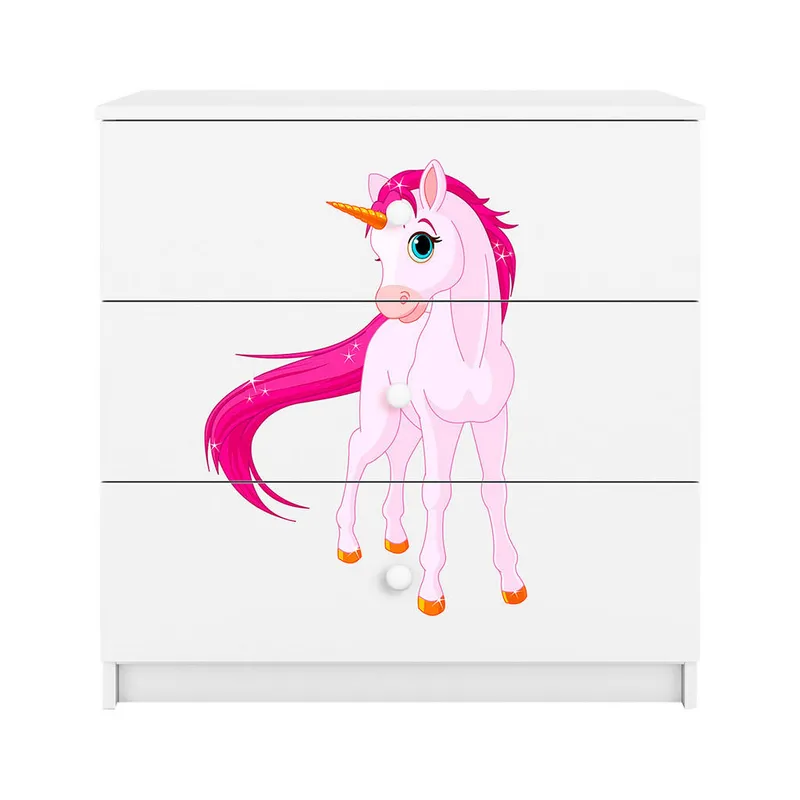 Bild 3 för Kocot Kids Byrå - Babydreams Vit - Unicorn