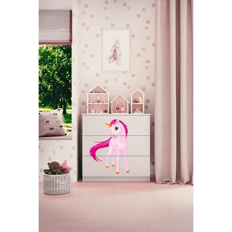 Bild 3 för Kocot Kids Byrå - Babydreams Vit - Unicorn