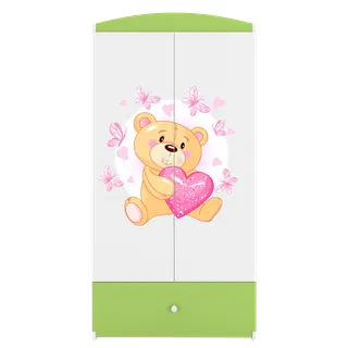 Produktfoto för Kocot Kids Garderob Babydreams Grön - Bear With Butterflies