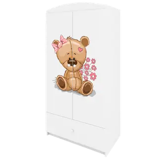 Produktfoto för Kocot Kids Garderob Babydreams Vit - Bear With Flowers