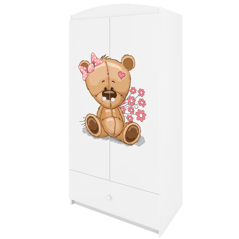 Alternativ bild 0 för Kocot Kids Garderob Babydreams Vit - Bear With Flowers