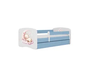 Produktfoto för KOCOT KIDS S&auml;ng babydreams bl&aring; dr&ouml;m utan l&aring;da med madrass 140/70