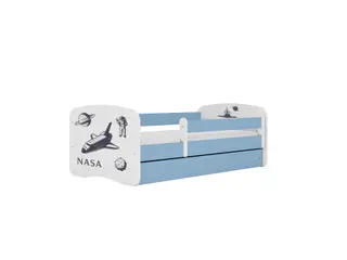 Produktfoto för KOCOT KIDS S&auml;ng babydreams bl&aring; nasa utan l&aring;da med madrass 160/80
