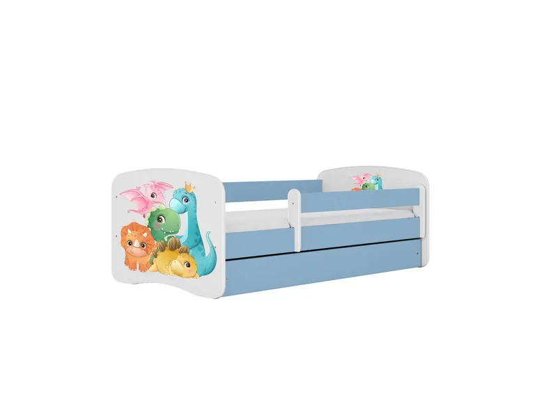 Alternativ bild 0 för KOCOT KIDS S&auml;ng babydreams bl&aring; sm&aring; dinos med l&aring;da med madrass 180/80