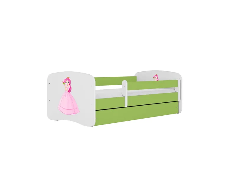 Alternativ bild 0 för KOCOT KIDS S&auml;ng babydreams gr&ouml;n prinsessa med l&aring;da med madrass 180/80