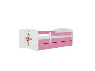 Produktfoto för KOCOT KIDS S&auml;ng babydreams rosa dansare utan l&aring;da med madrass 180/80