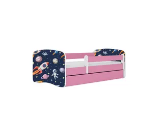 Produktfoto för KOCOT KIDS S&auml;ng babydreams rosa kosmos med l&aring;da med madrass 180/80