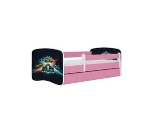 Produktfoto för KOCOT KIDS S&auml;ng babydreams rosa ras med l&aring;da med madrass 160/80