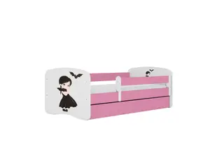 Produktfoto för KOCOT KIDS S&auml;ng babydreams rosa wednesday med l&aring;da och madrass 140/70